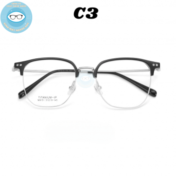 Gọng nhựa càng kính titanium mã 8151